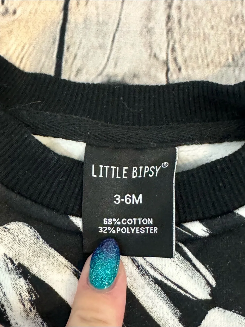 Little Bipsy Brushstroke Pattern Crewneck Sweatshirt